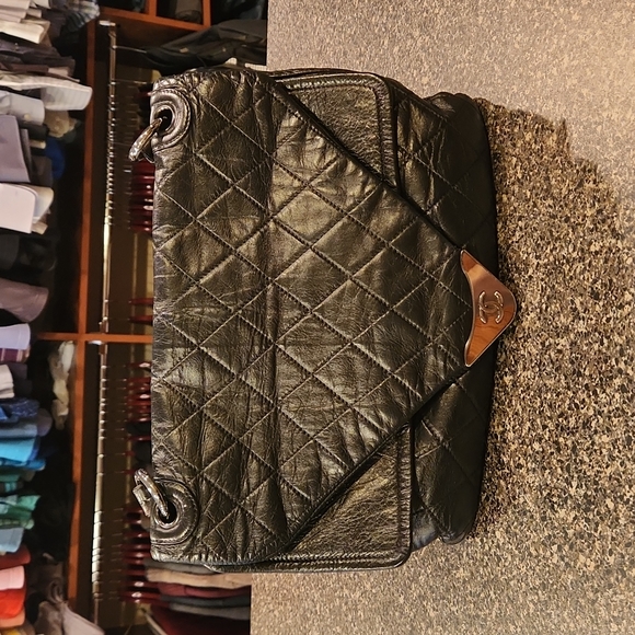 Chanel double Flap quilted shoulder bag - Picture 1 of 15